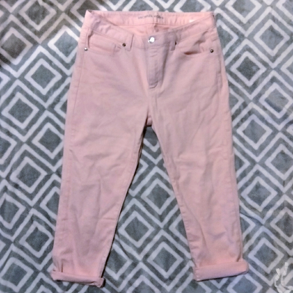 Michael Kors Pink Cropped Skinny Pants 6